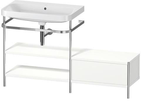 Duravit Happy D.2 Plus Waschtischunterbau 1400x490mm mit Metallkonsole supermatt