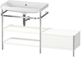 Duravit Happy D.2 Plus Waschtischunterbau 1400x490mm mit Metallkonsole supermatt