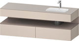DURAVIT Qatego Einbauwaschtisch mit Konsolenwaschtischunterbau 1600 mm Weiß Matt