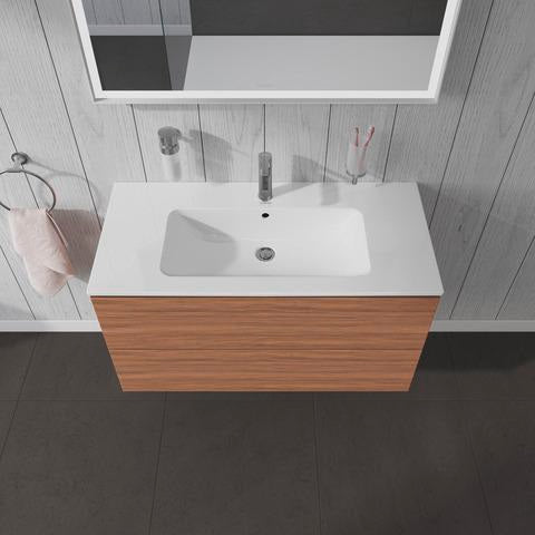 Duravit L-Cube Waschtischunterbau 1020 mm taupe matt – wandhängend, 2 Schubkästen, Tip-On