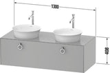 DURAVIT White Tulip Waschtischunterbau 1300 mm, 1 Auszug, wandhängend, weiß seidenmatt