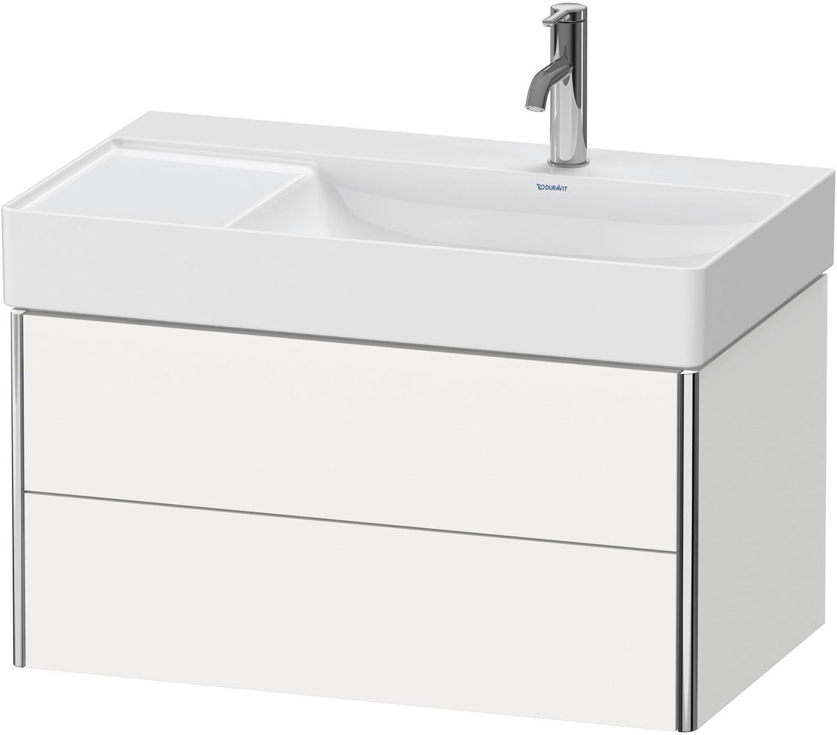 DURAVIT XSquare Waschtischunterbau wandhängend 784 mm mit 2 Schubkästen, weiß matt