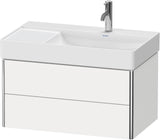 DURAVIT XSquare Waschtischunterbau wandhängend 784 mm mit 2 Schubkästen, weiß matt