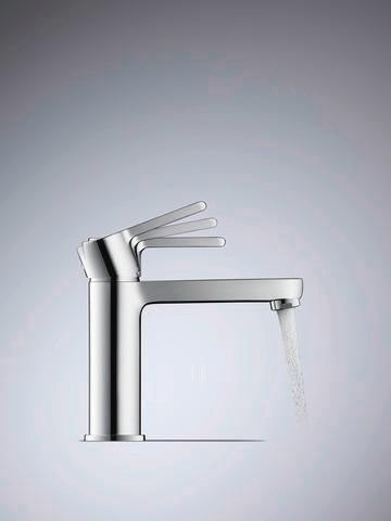 DURAVIT B.2 Einhebel-Waschtischmischer S mit Zugstange, Chrom – Keramikmischsystem, 100,5 mm Ausladung
