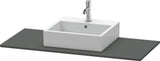 DURAVIT XSquare Konsole 800x550x16 mm mit Ausschnitt – Betongrau Matt
