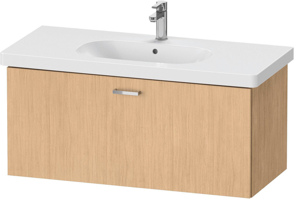 Duravit XBase Waschtischunterbau wandhängend 600 mm, 1 Auszug, weiß matt – montiert
