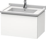 Duravit L-Cube Waschtischunterbau 670 mm taupe supermatt, 1 Auszug mit Tip-On-Technik