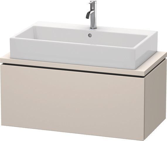 DURAVIT L-Cube Waschtischunterbau 920 mm taupe supermatt mit Tip-On-Technik