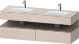 DURAVIT Qatego Studio F. A. Porsche Waschtischset 1600 mm mit Konsolenwaschtischunterbau, 2 Auszüge