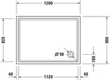 DURAVIT Starck Slimline Duschwanne 1200x800x55 mm Weiß Sanitäracryl von Philippe Starck