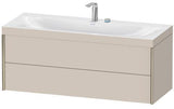 Duravit XVIU Möbelwaschtischset 1200x480mm mit Viu Waschtisch, Nussbaum Mitte, wandhängend
