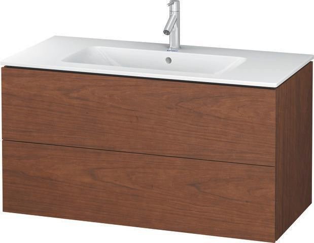 DURAVIT L-Cube Waschtischunterbau wandhängend 1020 mm Amerikanisch Nussbaum 2 Schubkästen