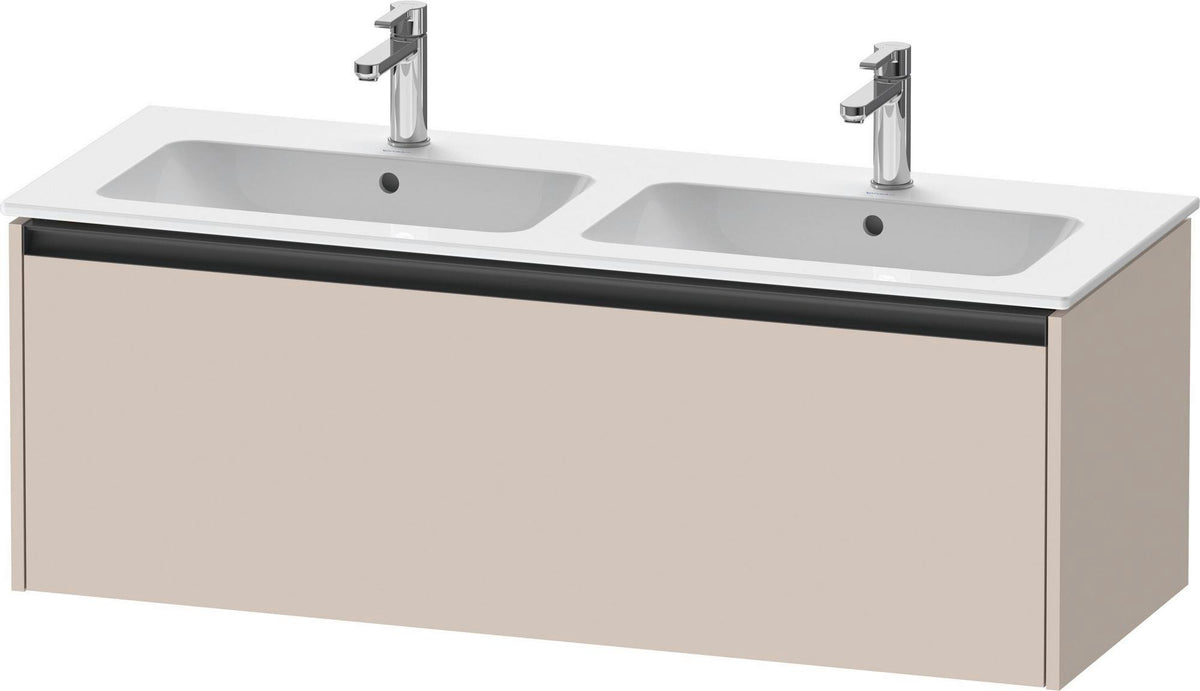 Duravit Waschtischunterbau Ketho.2 wandhängend 1280 mm betongrau matt mit 1 Auszug
