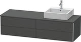 Duravit XSquare Waschtischunterbau 1600 mm betongrau matt, 4 Schubkästen, wandhängend