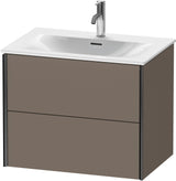 Duravit XViu Waschtischunterbau wandhängend 710 mm 2 Schubkästen flannel grey seidenmatt