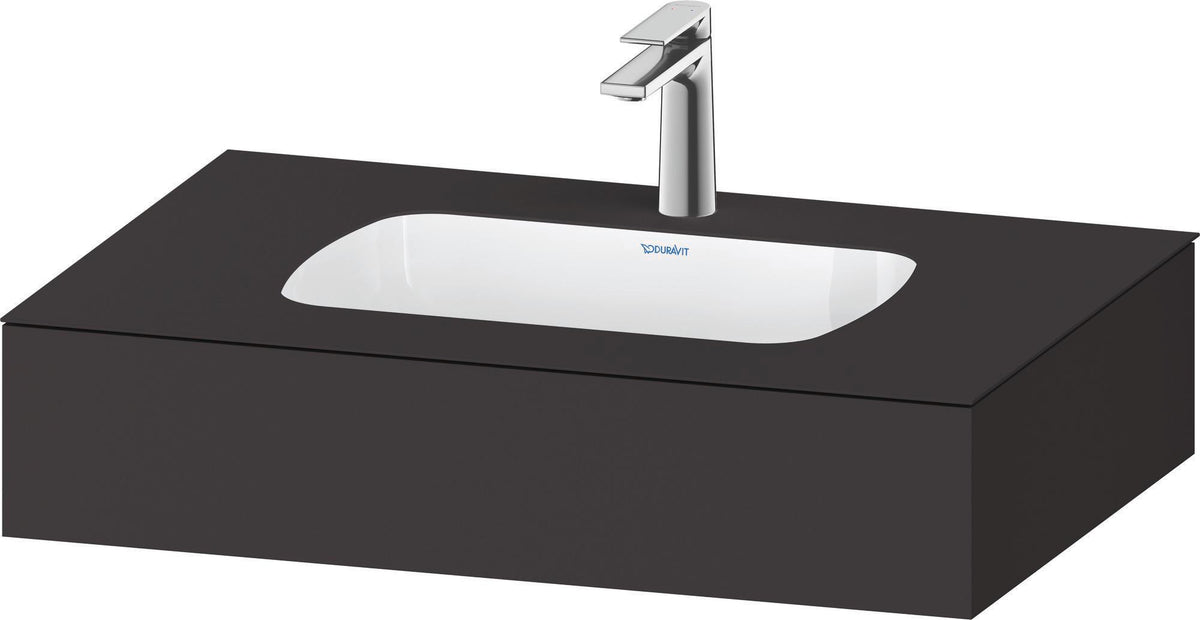 DURAVIT Qatego Einbauwaschtisch mit Konsole 800x550mm Weiß Hochglanz – Studio F. A. Porsche