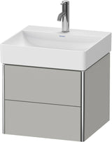 DURAVIT XSquare Waschtischunterbau wandhängend 484 mm, 2 Schubkästen, weiß matt, Tip-On
