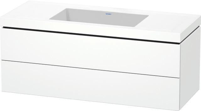 Duravit Waschtischset L-CUBE 1200x480mm mit Vero Air Waschtisch, 2 Schubkästen, HL, s-matt