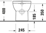 Duravit No.1 Stand-WC 480 mm spülrandlos mit HygieneGlaze, weiß