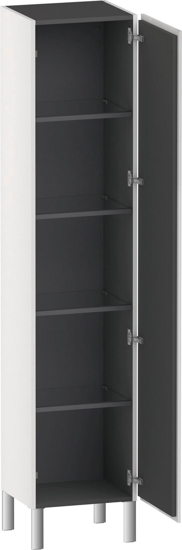 Duravit Hochschrank L-Cube 363x400x1760mm 1 Tür rechts, weiß hochglanz – Wandhängend mit Soft-Close
