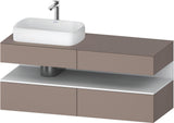 DURAVIT Qatego Studio F. A. Porsche Konsolenwaschtischunterbau 1400 mm Weiß Matt mit LED-Nischenbeleuchtung