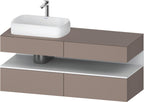 basalt matt / Nische weiß matt, mit Siphonausschnitt und Schürze / sonstige
