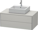 DURAVIT XSquare Waschtischunterbau 1000 mm betongrau matt mit 2 Schubkästen und Tip-On-Technik