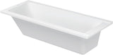 DURAVIT D-Code Einbau-Badewanne 1700x750 mm Weiß mit Überlauf und 1 Rückenschräge