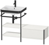 Duravit Waschtischset Happy D.2 Plus 1200x490mm Taupe Supermatt – Einrichtungssystem Nussbaum Mitte