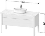 Duravit Luv Waschtischunterbau bodenstehend 1338 mm Weiß Seidenmatt mit Tip-On-Technik