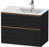 DURAVIT D-Neo Waschtischunterbau 810 mm Weiß Matt mit Bronze Griff und Soft-Close