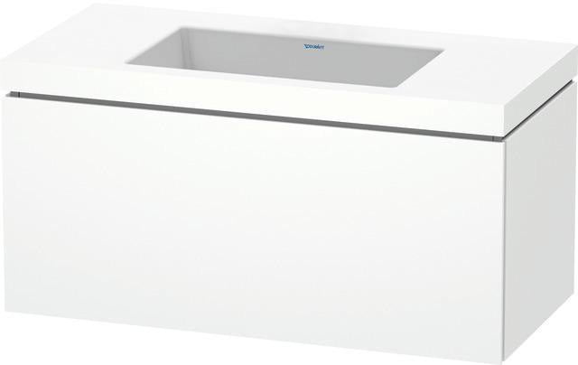 DURAVIT L-Cube Waschtischset 1000x480mm mit Vero Air Möbelwaschtisch, ohne Überlauf, s-matt