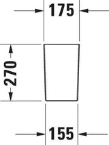 DURAVIT DuraStyle Halbsäule weiß WonderGliss – Wandhängend, Sanitärkeramik, 270 mm