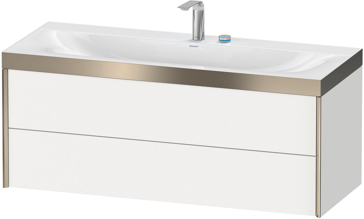 DURAVIT XViu c-bonded Waschtischset 1200 mm wandhängend mit 2 Schubkästen – Weiß