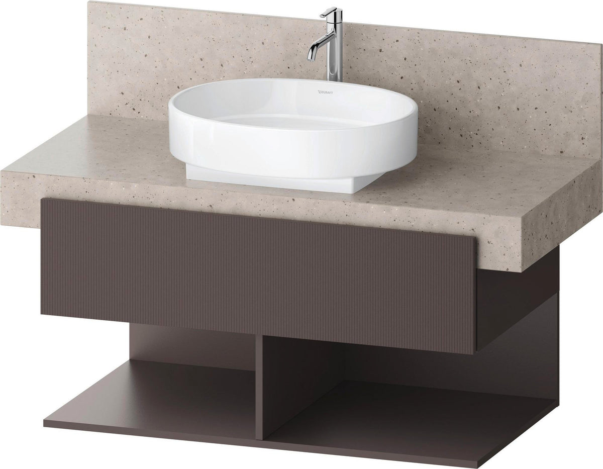 DURAVIT Balcoon Konsolenwaschtischunterbau 1000 mm mit 2 offenen Fächern und Push-Open