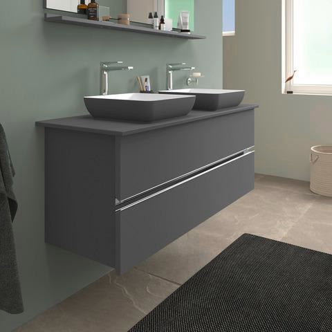 DURAVIT Sivida Spiegelablage 1280x115x35 mm – Chrom/Weiß Matt, inkl. Befestigungsmaterial