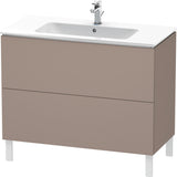 Duravit L-Cube Waschtischunterbau 1020 mm taupe matt, bodenstehend, 2 Auszüge, Tip-On