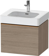 DURAVIT D-Neo Waschtischunterbau 584 mm Eiche Schwarz Matt mit Bronze Griff