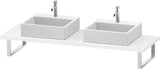 Duravit L-Cube Konsole variabel – 2 Ausschnitte, 550 mm Tiefe, Weiß Matt