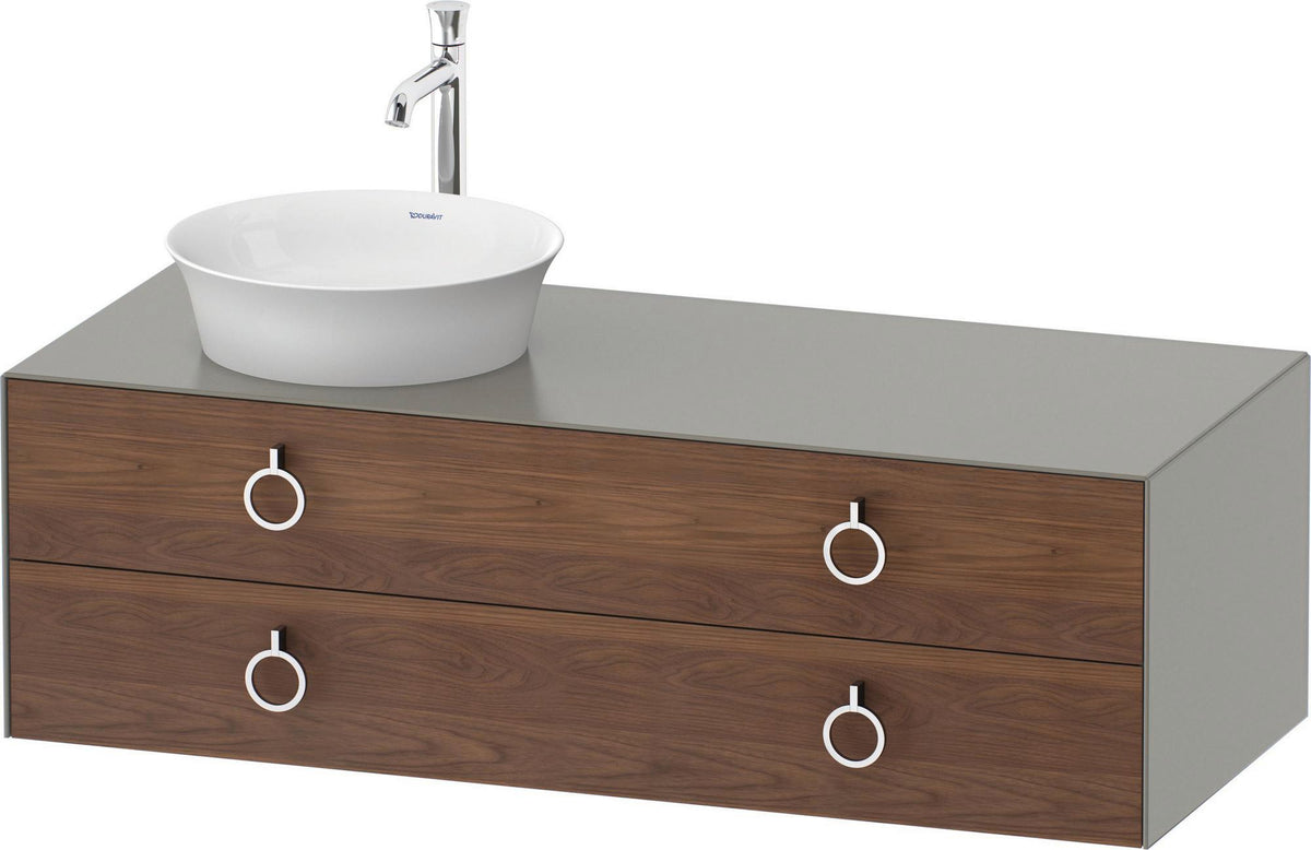 DURAVIT White Tulip Waschtischunterbau 1300 mm Taupe Seidenmatt mit LED-Beleuchtung