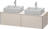 Duravit Waschtischunterbau XSQUARE 1400x400x548mm 2 Auszüge s-matt Eiche Ahorn links
