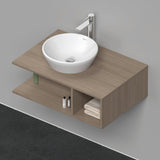 Duravit D-Neo Waschtischunterbau Eiche Terra 800 mm wandhängend mit offenem Fach rechts