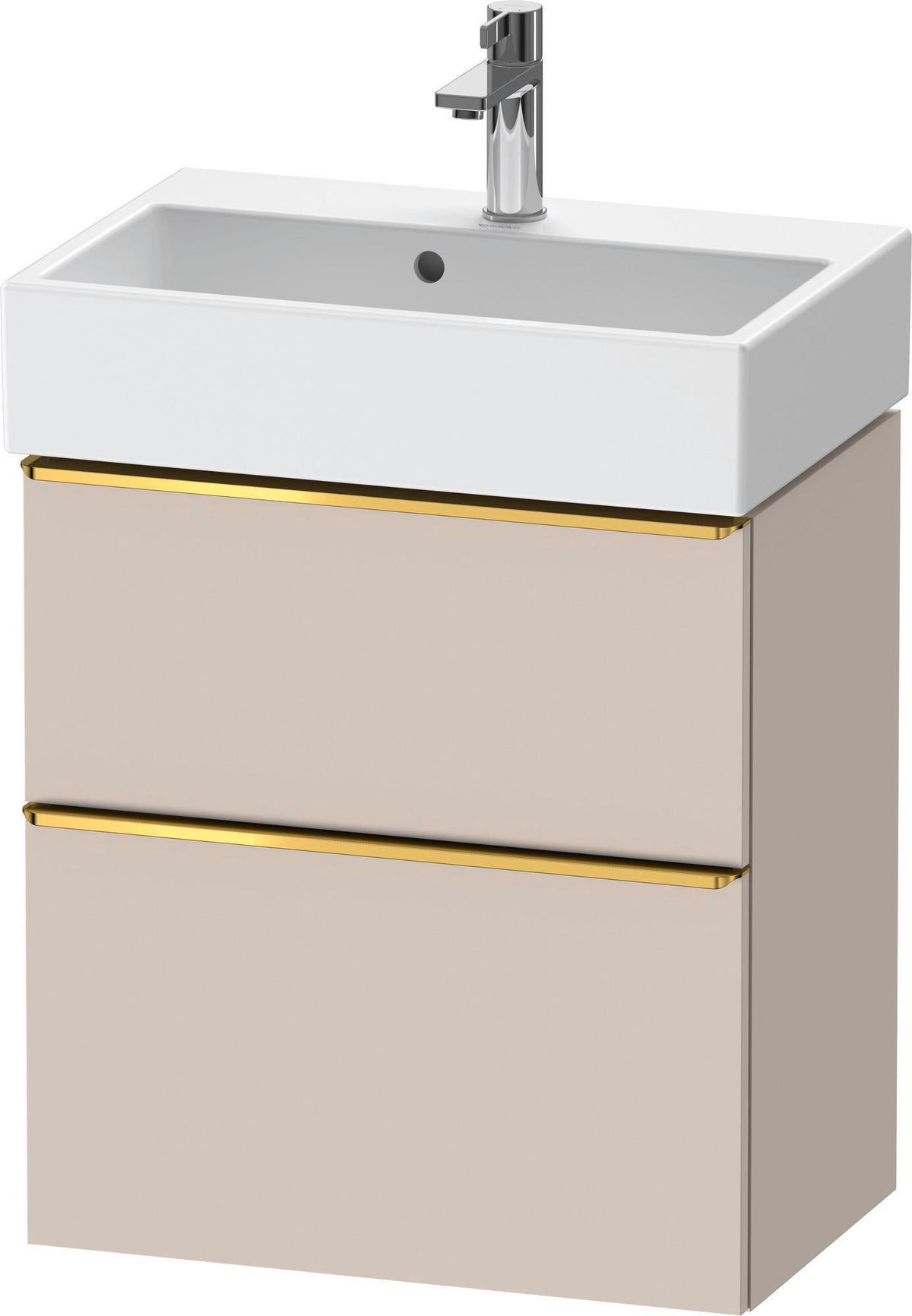 DURAVIT D-Neo Waschtischunterbau wandhängend Eiche Schwarz 584 mm mit Auszug und Schubkasten