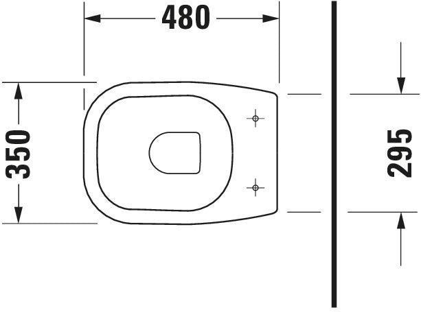 DURAVIT D-Code Stand-WC 480 mm Tiefspüler, Abgang waagerecht, weiß