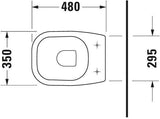 DURAVIT D-Code Stand-WC 480 mm Tiefspüler, Abgang waagerecht, weiß