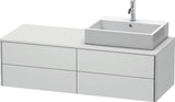 Duravit XSquare Waschtischunterbau 1400 mm mit Schubkasten, Becken rechts, s-matt