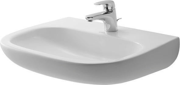 Duravit Waschtisch D-Code 600 mm weiß, wandhängend, 1 Hahnloch, ohne Überlauf