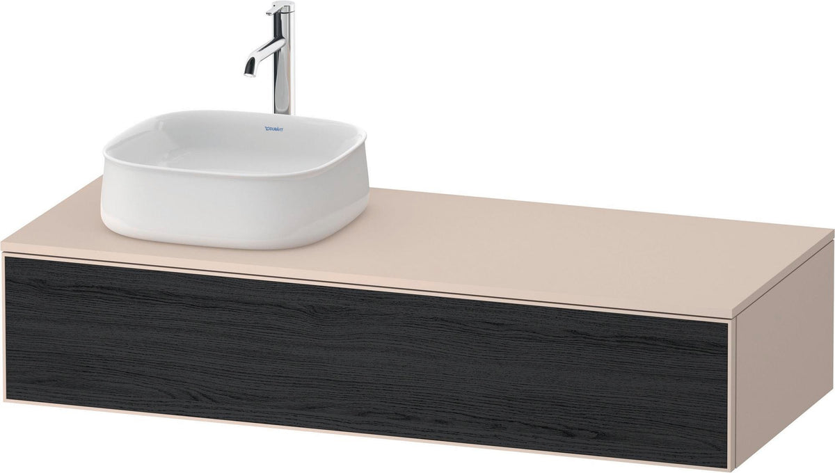 DURAVIT Zencha Konsolen-Waschtischunterbau 1300 mm Eiche Anthrazit mit Auszug