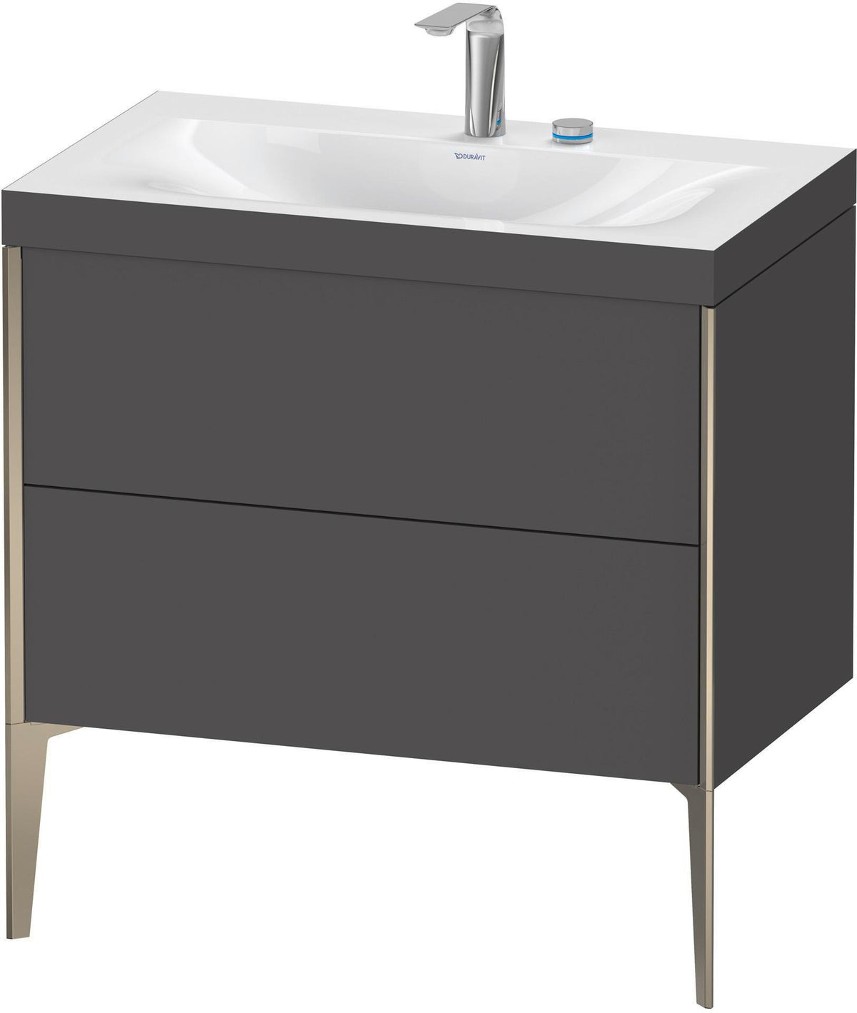 DURAVIT XViu c-bonded Waschtischset 800 mm bodenstehend mit 2 Auszügen und Tip-on Technik