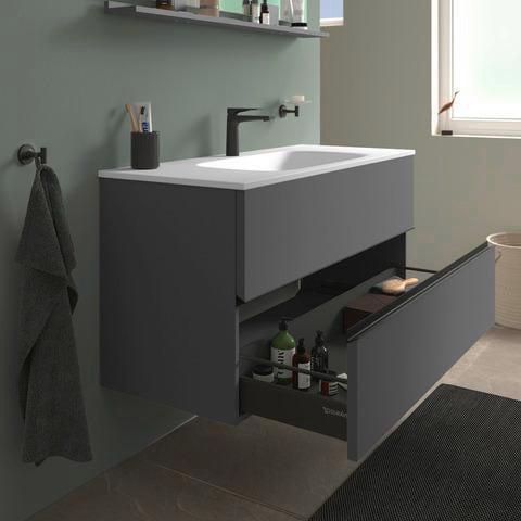 DURAVIT Sivida Möbelwaschtisch 620 mm DuroCast Plus Weiß Seidenmatt ohne Überlauf